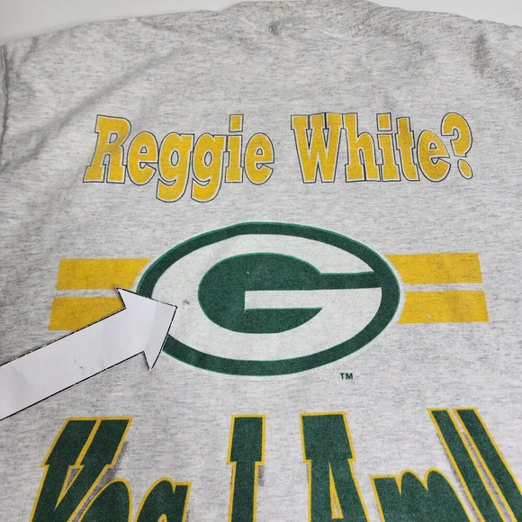 Vintage Reggie White Green Bay Packers Shirt Xplosion Caricature 1994 Size Large - Picture 13 of 14